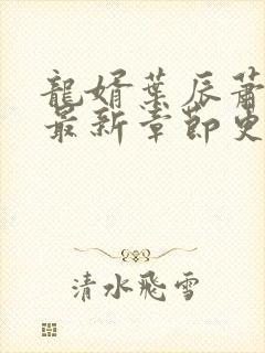 龙婿叶辰萧初然最新章节更新