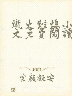 炽火难熄小说全文免费阅读无弹窗