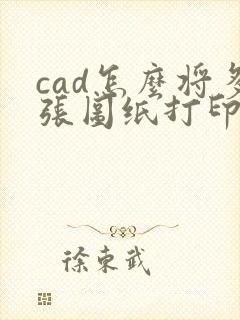 cad怎么将多张图纸打印到同一个pdf