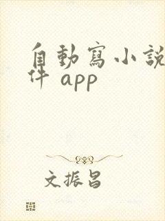 自动写小说的软件 app