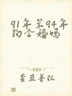 91年羊94年狗合婚吗