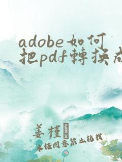 adobe如何把pdf转换成word文档