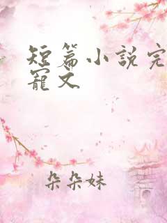 短篇小说完结甜宠文