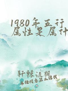 1980年五行属性是属什么的