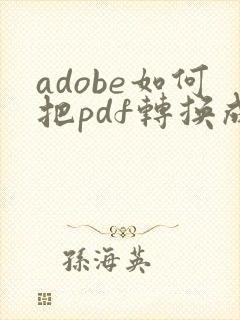 adobe如何把pdf转换成word文档