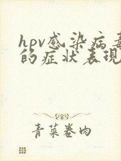 hpv感染病毒的症状表现