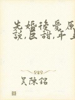 先婚后爱原耽小说,巨甜,年上
