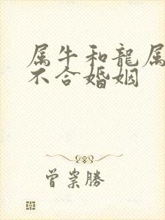 属牛和龙属相合不合婚姻