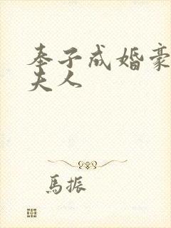 奉子成婚豪门长夫人