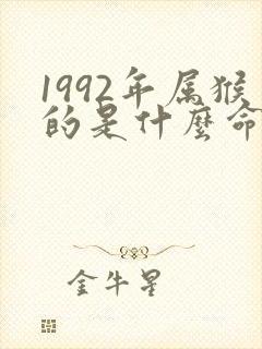 1992年属猴的是什么命五行属什么