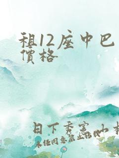 租12座中巴车价格