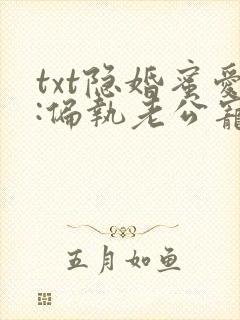 txt隐婚蜜爱:偏执老公宠上瘾