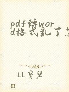 pdf转word格式乱了怎么调整