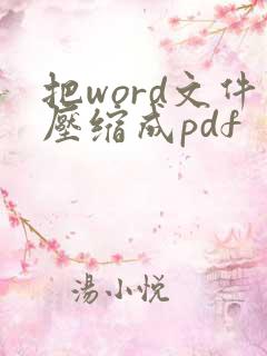 把word文件压缩成pdf