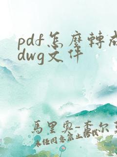 pdf怎么转成dwg文件