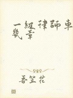 一级律师车在第几章