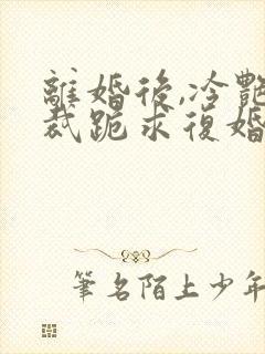 离婚后,冷艳总裁跪求复婚无删减全本阅读
