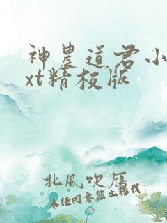神农道君小说txt精校版