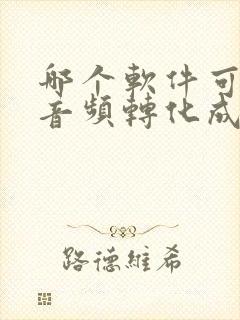 哪个软件可以把音频转化成文字