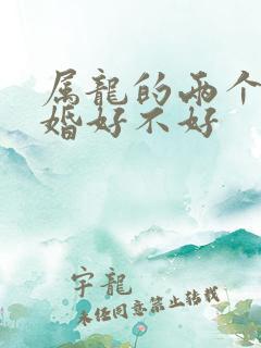 属龙的两个人结婚好不好