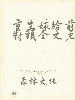 重生嫁给前夫死对头全文免费阅读