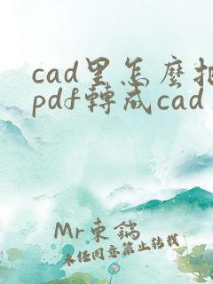 cad里怎么把pdf转成cad
