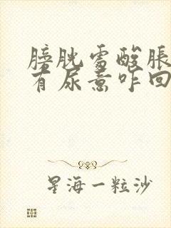 膀胱处酸胀还总有尿意咋回事