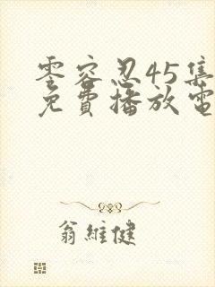 零容忍45集全免费播放电视剧