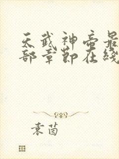 天武神帝最新全部章节在线阅读