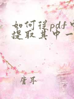 如何从pdf中提取其中一页