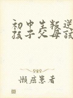 初中生叛逆期的孩子父母该怎么沟通