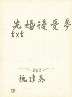 先婚后爱梦筱二txt