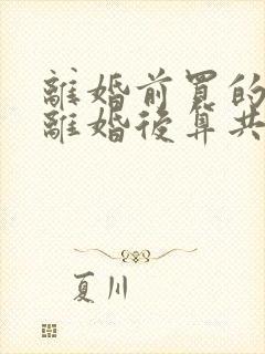 离婚前买的房子离婚后算共同财产吗