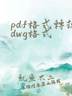 pdf格式转换dwg格式