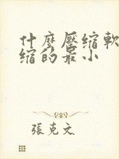 什么压缩软件压缩的最小