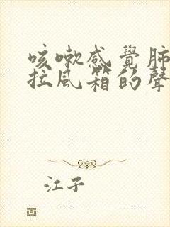 咳嗽感觉肺里有拉风箱的声音
