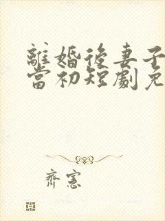 离婚后妻子悔不当初短剧免费观看