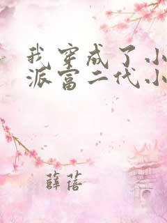 我穿成了小说反派富二代小说免费