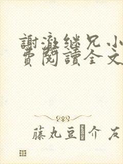 谢澈继兄小说免费阅读全文无弹窗