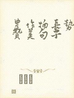 农作物长势好的赞美句子