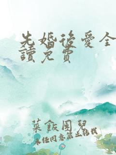 先婚后爱全文阅读免费