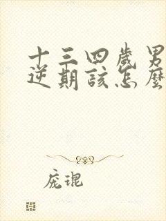 十三四岁男孩叛逆期该怎么管