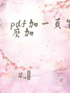 pdf加一页怎么加
