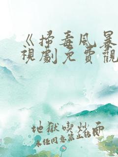 《扫毒风暴》电视剧免费观看高清