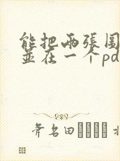 能把两张图片合并在一个pdf文件里