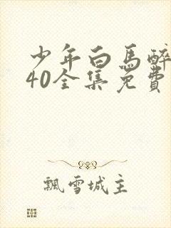 少年白马醉春风40全集免费无删减真人版