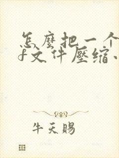 怎么把一个pdf文件压缩小一点