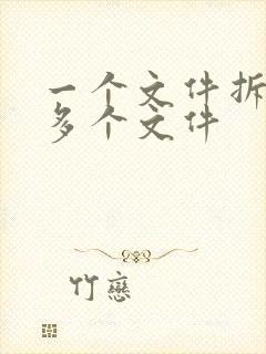 一个文件拆分成多个文件