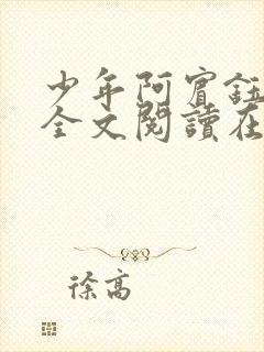 少年阿宾钰慧篇全文阅读在线
