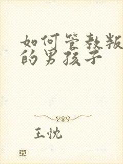 如何管教叛逆期的男孩子